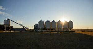 Elevators at sunset