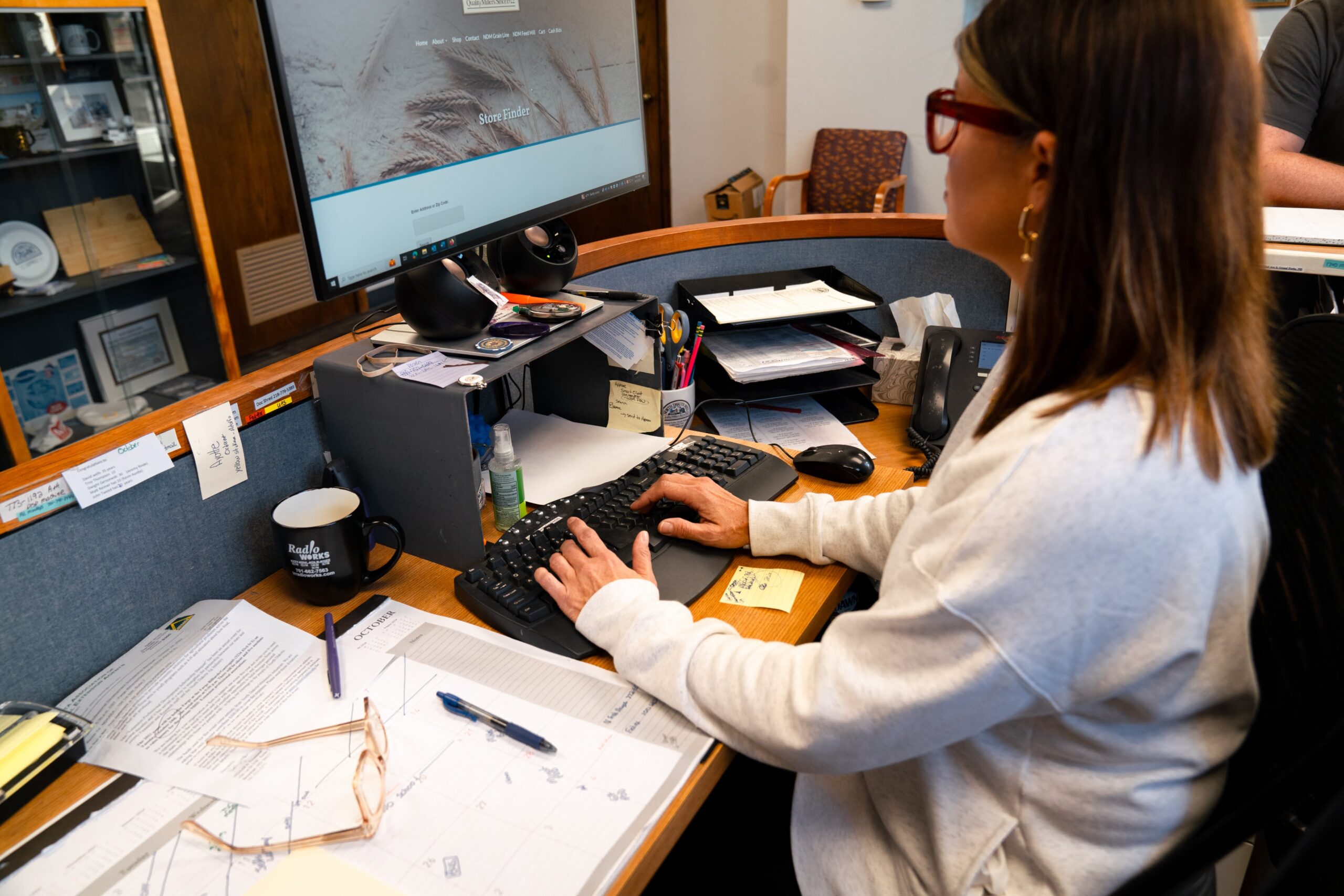 Woman at computer