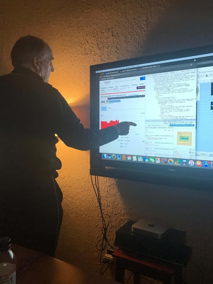 My dad, Randy (Whilden V), using the KPI dashboard